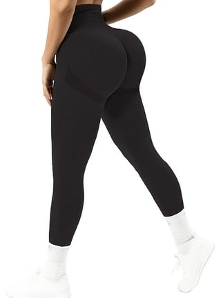 Zodggu Women Scrunch Butt Lifting Workout Leggings Textured High