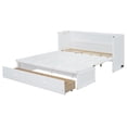 thumbnail image 3 of Aukfa Queen Size Murphy Bed with Charging Station, Cabinet Bed with Storage Drawers for Home/Office/Small Room, Queen Foldable Platform Bed, White, 3 of 8
