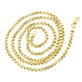 thumbnail image 2 of 14K Solid Yellow Gold 2.8mm Wide Shiny Round Box Chain 20 Necklace with Lobster Clasp, 2 of 3