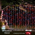 thumbnail image 2 of Cortina navideña JMEXSUSS 300 LED, 3 x 3 m, color rojo y blanco, 2 of 7