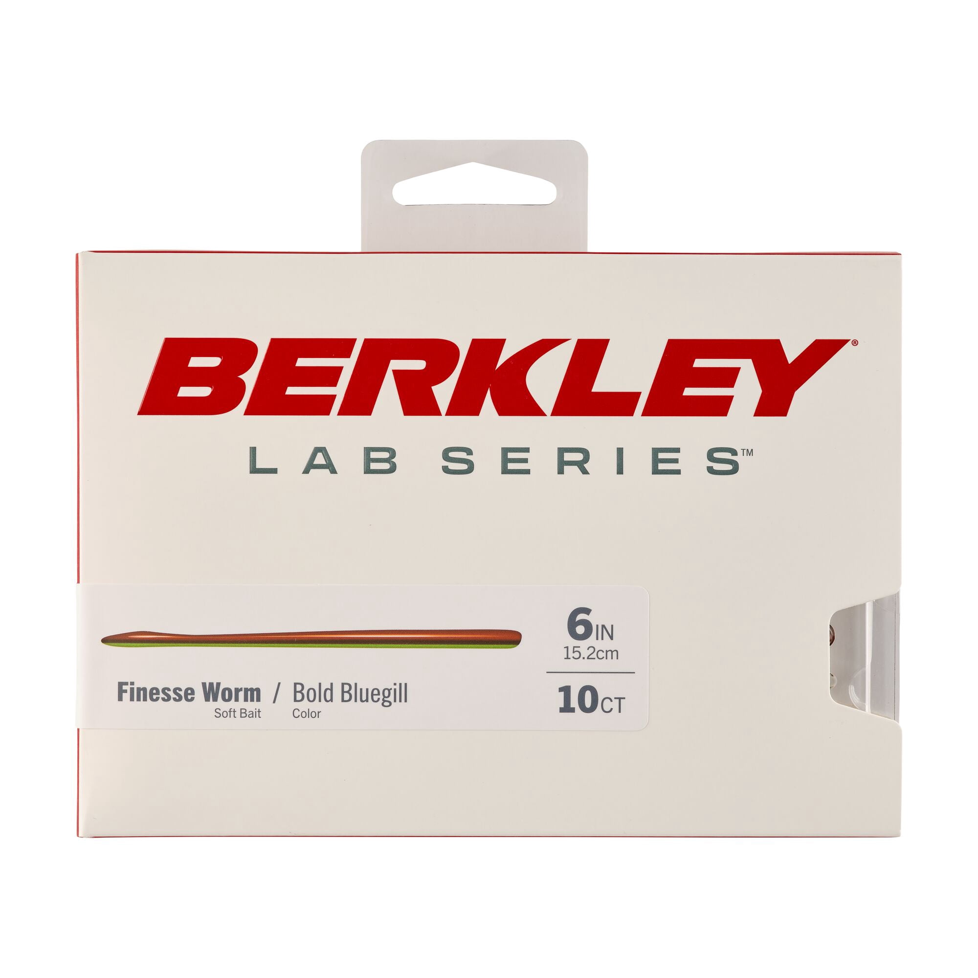 Berkley Lab Series™ Finesse Worm, 6 in, Bold Bluegill (10 Count)