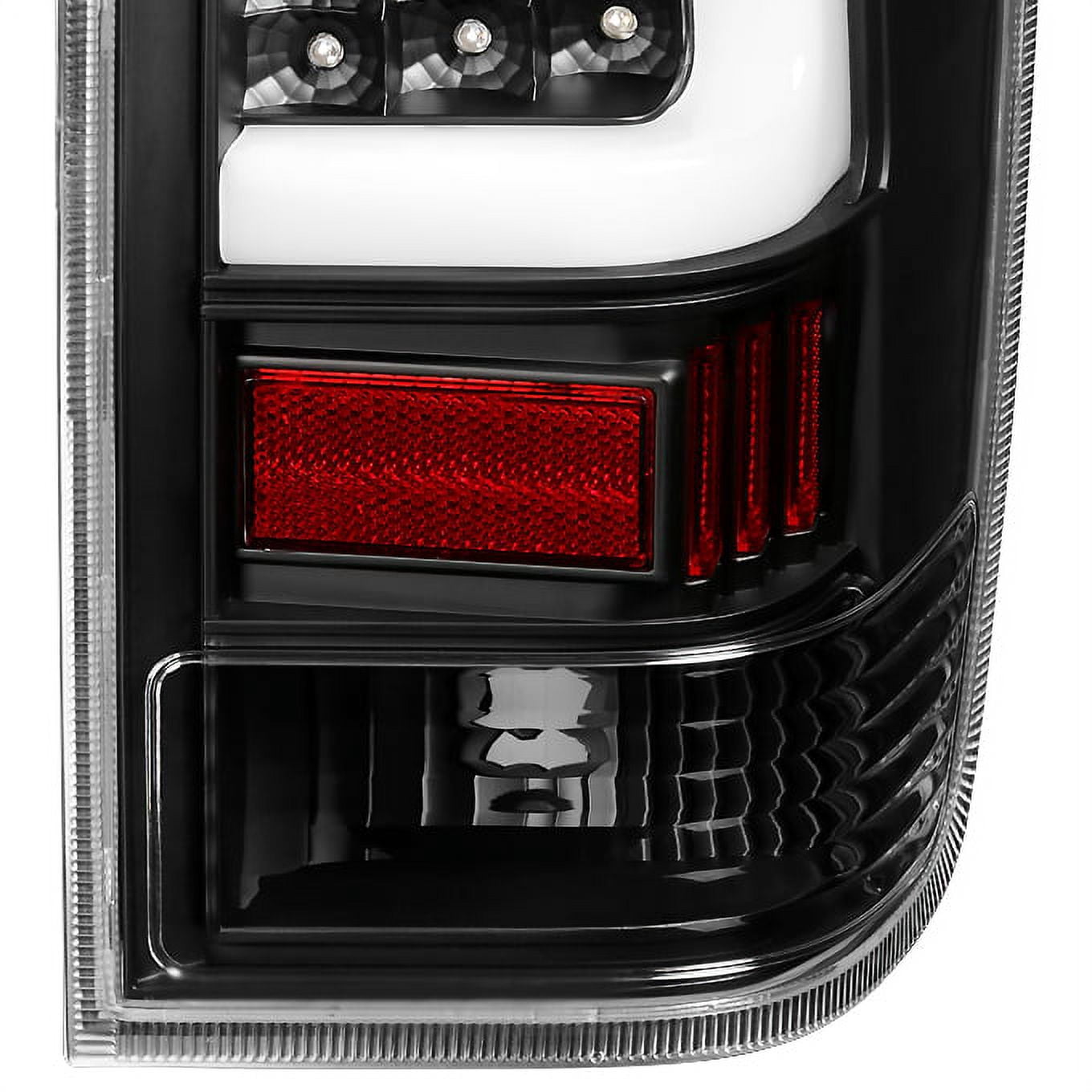 AKKON - For 2004-2015 Nissan Titan Pickup Black Bezel C-Shape LED Tube Tail Brake Light Lamp Assembly