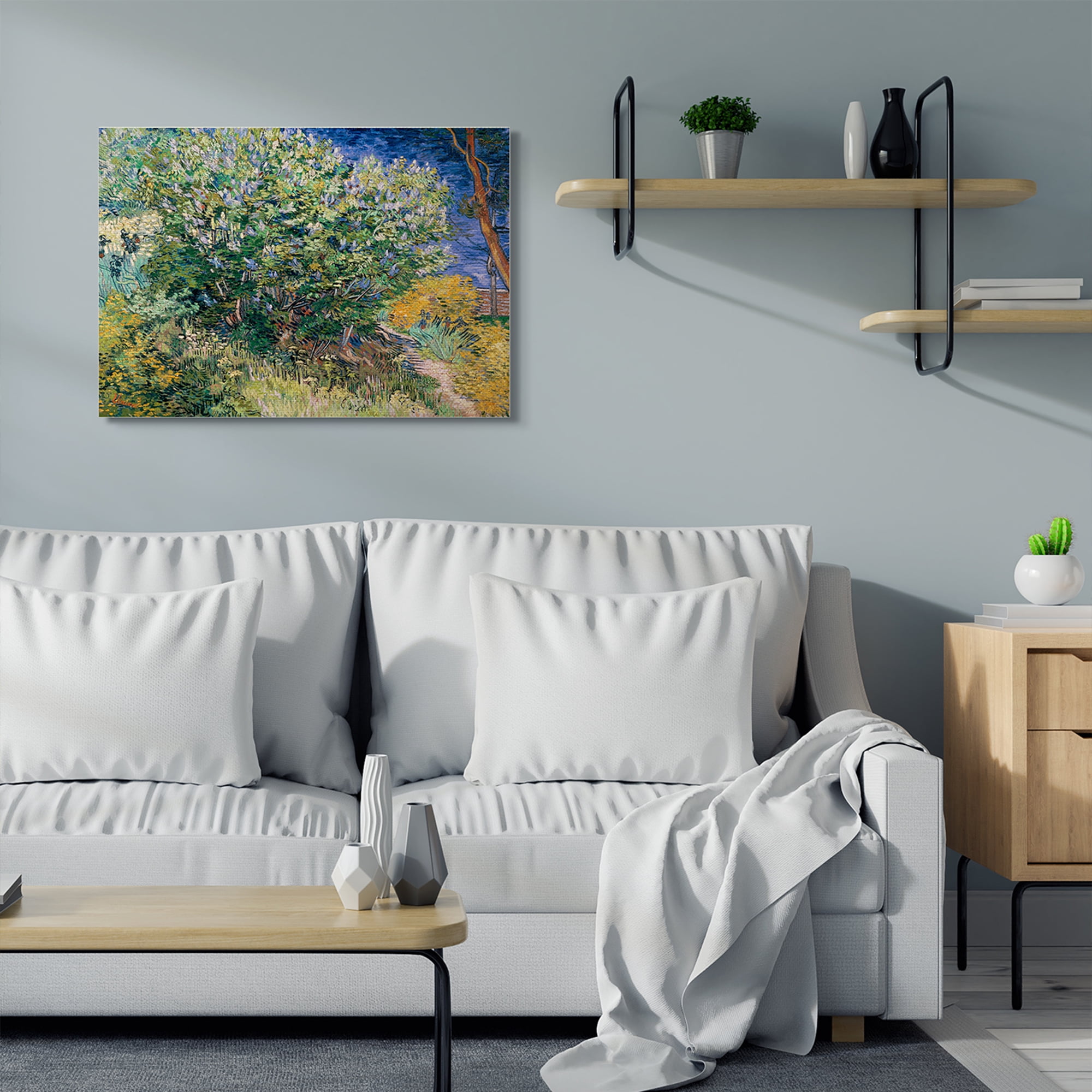 Stupell Home Décor Bush on the Water Green Blue Classical Painting Canvas Wall Art by Vincent Van Gogh