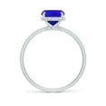 thumbnail image 2 of ANGARA Natural Thin Shank Cushion Cut 2.45 ct Tanzanite Ring with Diamonds in 14K White Gold for Women (Size-9x7mm) | December Birthstone, Anniversary, Jewelry Gift for Women | Natural Tanzanite Ring, 2 of 9