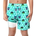 thumbnail image 1 of Pantalones cortos de baño LUCOWEE para niños, tallas 10-12, 1 of 8