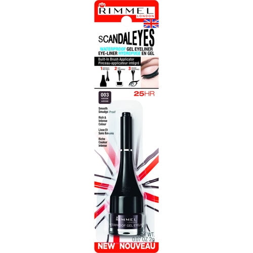 Rimmel London Scandaleyes Waterproof Gel Eyeliner, 003 Aubergine, 0.07 oz