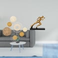 thumbnail image 2 of Decoración para colgar en la pared, artesanía tejida de ratán, estatua abstracta de corredor, escultura, figurita de resina, adorno artesanal, diseño, 2 of 8