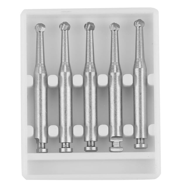 5 piezas de fresas de corte dental de acero de carburo de tungsteno de baja velocidad, herramientas de pulido para dentistas (RA6)