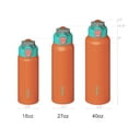 thumbnail image 5 of SURFVEN 40 oz Vacuum Insulated Stainless Steel Water Bottle with 3-in-1 Lid, Orange, 5 of 7