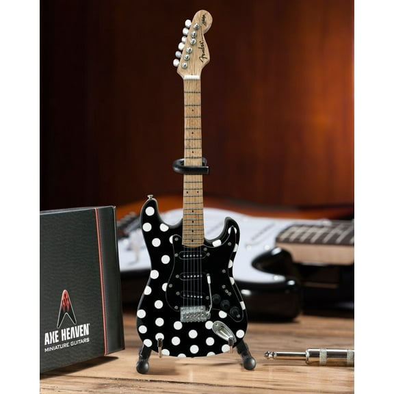 Axe Heaven Fender Stratocaster(TM) -Black-Polka Dots Mini Replica Guitar (FS-023)