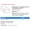 thumbnail image 2 of Piston Ring Set - Compatible with 1964 - 1969 Dodge Dart 4.5L V8 1965 1966 1967 1968, 2 of 2