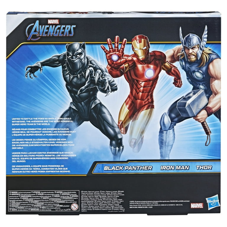 Hasbro Marvel Avengers Titan Hero Series - Multipack de 7 Figurines, 5  Accessoires, Captain America, Black Panther, Black Widow, Loki, Thor, Iron  Man et Spider-Man : : Jeux et Jouets