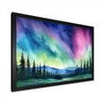 thumbnail image 5 of Designart "Pastel Scenery Of Aurora Borealis II" Aurora Borealis Picture Framed Wall Art Living Room, 5 of 5