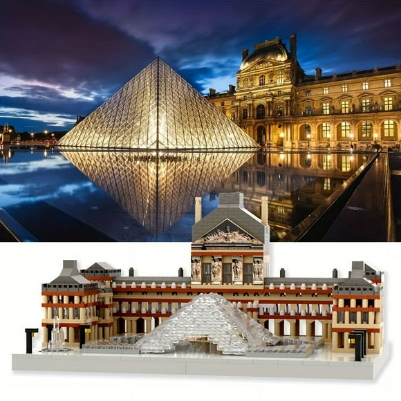 The First Of The World's Four Museums - France's Louvre Building Blocks Three-