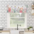 thumbnail image 3 of Valances for Window - Semi Sheer Light Filtering Valance Pastoral Style Tropical Plants Banana Leaf Flowers Window Curtains Valances for Living Room Bathroom - Window Valance 54"x18", 3 of 6