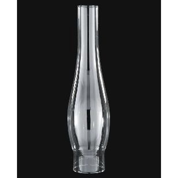 B&P Lamp® 2 3/8 Inch by 12 1/4 Inch Clear Glass Lamp Chimney for Vintage and Antique Style Globes