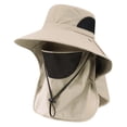thumbnail image 3 of Cape de pesca para hombres sombrero de playa para el montañismo al aire libre Viajes de vacaciones deportivas Caqui, 3 of 8