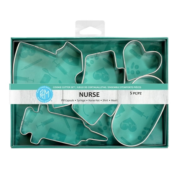 R&M International Nurse Cookie Cutter 5 Piece Set