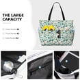 thumbnail image 3 of Pofeuu Floral In Teal Print Beach Bag,Waterproof Sandproof Beach Tote Bag, Large Capacity Foldable Beach Bags for Women, 3 of 7