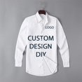 thumbnail image 1 of Camisa de vestir para hombre, color sólido, clásica, con solapa, para oficina, negocios, profesional, uso diario, manga larga, corte entallado, de algodón, moda informal, 1 of 6