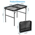 thumbnail image 2 of 35x23x26in Foldable Aluminum Alloy Camping Table,Height Adjustable Picnic Table Black, 2 of 7