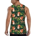 thumbnail image 3 of Fotbe Forest Squirrel Pattern Men's Quick Dry Workout Tank Top Gym Muscle Tee Fitness Bodybuilding Sleeveless T Shirt Breathable Workout Shirt-XX-Large, 3 of 9