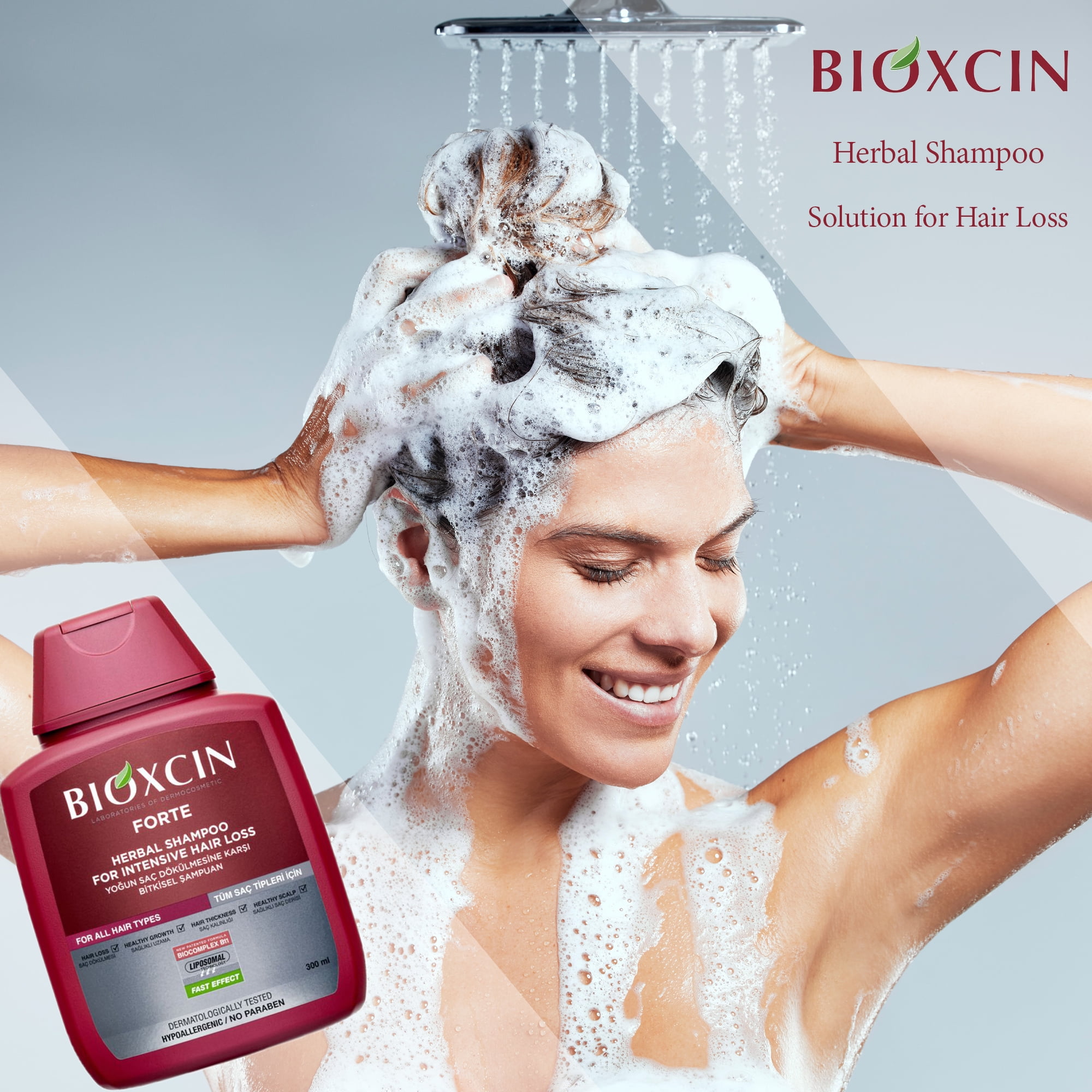 Bioxcin Forte Herbal Shampoo For Intensive Hair Loss- Hair