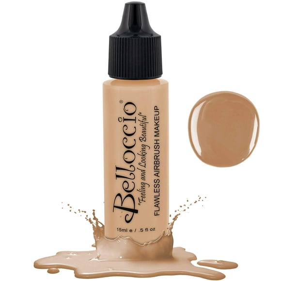 Base de maquillaje cosmética con aerógrafo Belloccio, 15 ml, color marfil