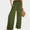 thumbnail image 2 of QHFBli Wide Leg Pants for Women High Wasited Baggy Palazzo Pants Casual Pull On Bell Bottom Smocked Elastic Waist Pants, 2 of 5