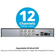 Night Owl 2-Way Audio 12 Channel DVR Security System with 1TB Hard Drive and 4 Wired 2K Deterrence Cameras