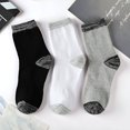 thumbnail image 4 of TELOLY 4Pairs Running Socks,Sweat-Wicking Fibers Running Socks Womens,Keeps Feet Dry and Fresh Ankle Socks,Gray, 4 of 5