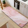 thumbnail image 5 of Pink Gold Marble Pattern Kitchen Rug Mat,Kitchen Runner Rugs Non Skid Washable,Decorative Kitchen Floor Mats for Kitchen,Sink,Laundry,17"x47.2", 5 of 7