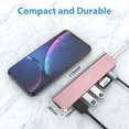 thumbnail image 2 of JESWO HUB USB C, 7 en 1 Adaptador USB C a HDMI 4K, USB 3.0, 2*USB 2.0, Lector Tarjeta SD/TF, USB C 100W PD Carga, para MacBook, MacBook Pro, Macbook Air, DELL, Surface y M&aacute;s Dispositivos Ti, 2 of 7