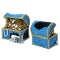 thumbnail image 1 of Adorno De Cofre Del Tesoro De Acuario, Cofre Del Tesoro único Escondite Hueco Inofensivo Resina Decorativa Compacta Azul Para Paisaje De Pecera, 1 of 7