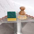 thumbnail image 3 of KitchenKey Triangle Roll-Up Dish Drying Rack for Sink Corner Small Foldable Stainless Steel Over The Sink Multipurpose Kitchen Drainer Caddy Trivet Rustproof Storage Shelf (Chocolate Brown), 3 of 18