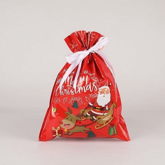 Adornos Navideños Nochebuena Bolsa de Dulces Navideña Bolso de Mano Bolsa de Regalo Navideña Transparente Decoración