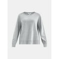 thumbnail image 5 of Time and Tru Women’s Fine Gauge Pullover Sweater, Lightweight, Sizes XS-XXXL, 5 of 5