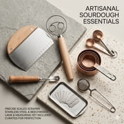 oannao Sourdough Starter Kit 21 Pcs Complete Bread Proofing Basket Set with Round and Oval Banneton Baskets Sourdough Jar Silicone Bread Sling and Baking Supplies Tools for Beginners