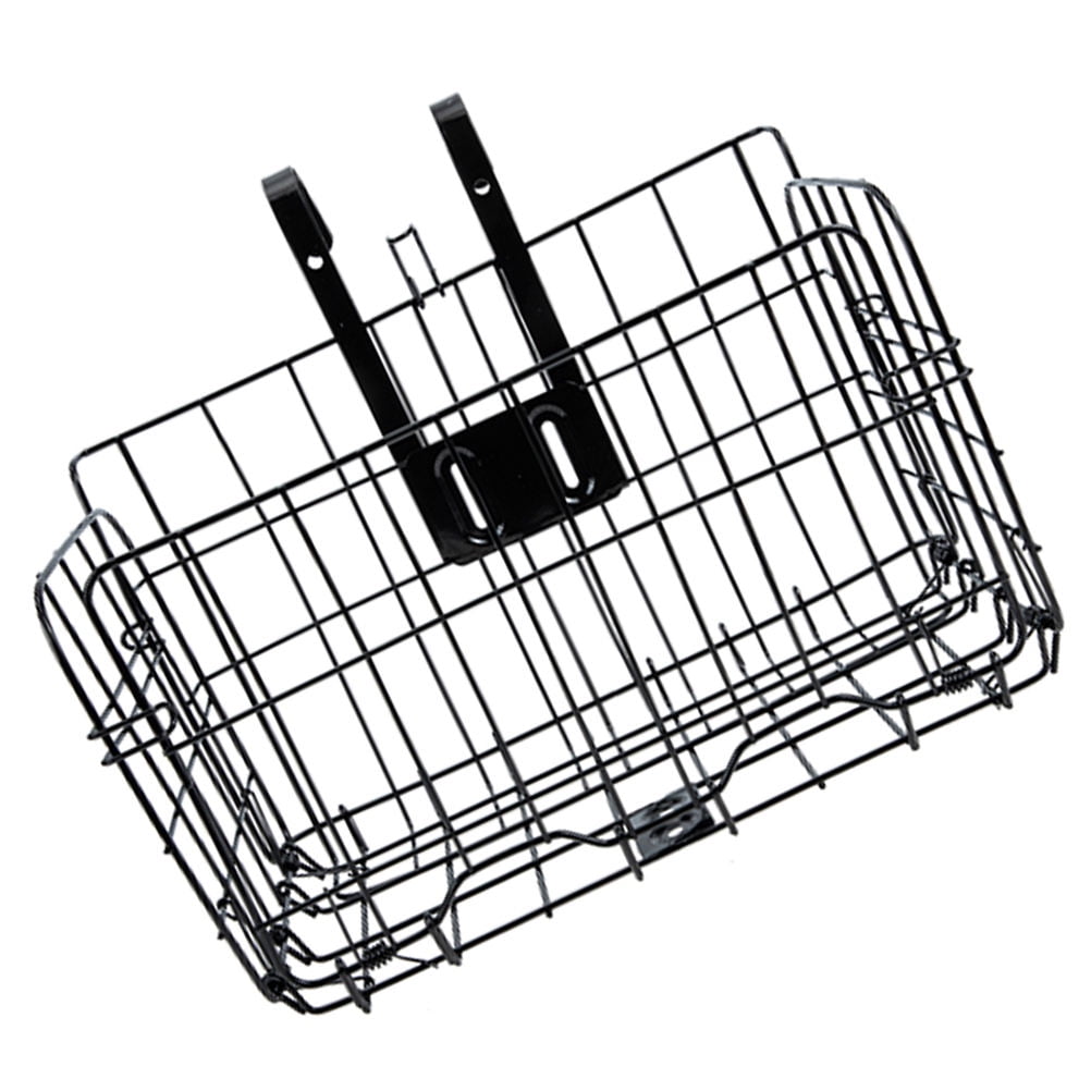Hemoton Bike Front Basket Large Capacity Bike Basket Metal Basket Bike Vegetable Basket Bike Handlebar Accessory