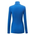 thumbnail image 2 of Made by Johnny Women's Long Sleeve Rib Turtleneck Top Pullover Sweater XS ROYAL_BRITE, 2 of 6