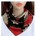 thumbnail image 5 of RV 2 protectores de cuello para mujer en algodón de invierno nacarado cálido triángulo bufanda versátil moda bufanda cuello falso (patrón negro) Brillar Electrónica, 5 of 5