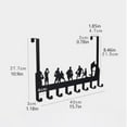 thumbnail image 3 of Over The Door Hook Hanger Metal Over The Door Decorative Organizer Rack With 8 Hooks For Hanging Towel Coat Clothes Hat Bag Behind Back Of Door, 3 of 7