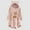 Pink, variant on Lilgiuy Woman's Casual Christmas Printing Plush Buttons Long Sleeved Hooded Plush Coat Top Winter Dresses for 2022