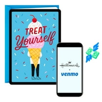 Hallmark And Venmo Birthday Card (Treat Yourself Ice-Cream Cone And Confetti)