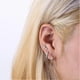 thumbnail image 5 of 3 Pairs Sterling Silver Earrings Set for Women Hypoallergenic Dainty 14K Gold Plated Studs Cartilage Earrings Trendy Cute Earring Stacks for Multiple, 5 of 5