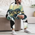 thumbnail image 7 of Lsque Watercolor Turtle3 Pattern Long Sleeve Pajama Set for Men - Soft 2-Piece Sleepwear and Loungewear Set with Pockets, Comfy Nightwear-XX-Large, 7 of 7