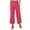 Hot Pink, variant on Women’s Cotton Linen Pants Elastic High Waisted Wide Leg Pants Casual Loose Beach Trousers with Pockets