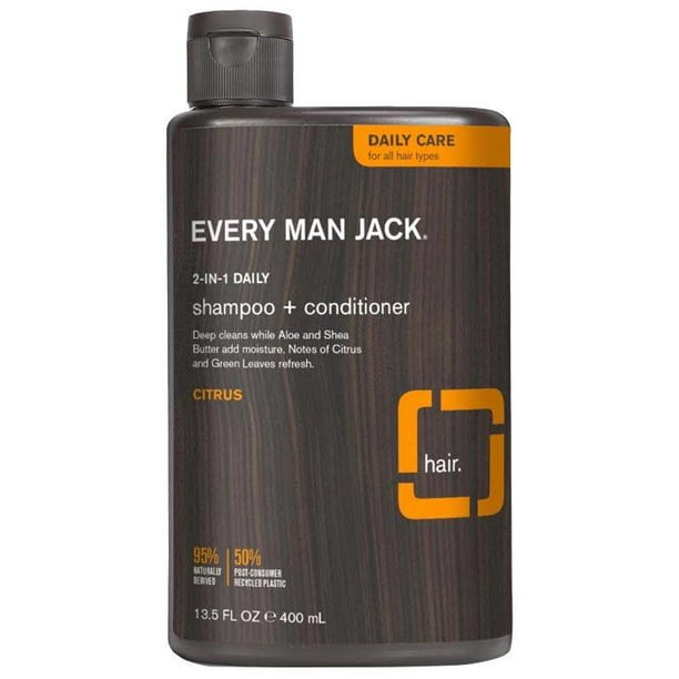 Every Man Jack 2in1 Daily Shampoo & Conditioner, 400ml Multiple