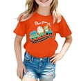 thumbnail image 3 of Gzbliryd Happy Easter Day T-Shirt Cute Rabbit Graphic Tees Graphic Easter T Shirts for Girl Easter Rabbit Bunny Tops Clothes (Orange,6-7 Years), 3 of 3
