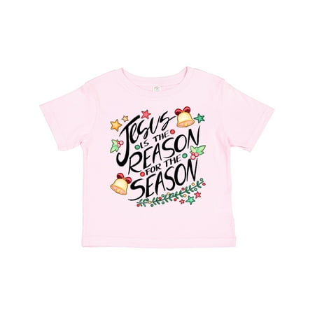 

Inktastic Jesus is the Reason for the Season Christmas Bells and Stars Gift Toddler Boy or Toddler Girl T-Shirt